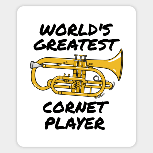 World's Greatest Cornet Player Cornetist Brass Musician Funny Magnet